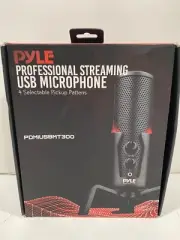 Pyle USB Computer Desktop Microphone 4 Polar Patterns & Pro Audio Recording Mic