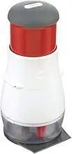 Zyliss E10402 Zick-Zick 2 Food Chopper - Manual Handheld Vegetable Slicer - White Plastic/Stainless Steel - Dishwasher Safe