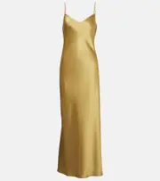 [Galvan] Galvan Provence satin slip dress AU 10 green