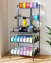 Suuiwau 3D Printer Stand with 60pcs Filament Storage,3 Tier 3D Printer Table with Wheels, Heavy 3D Printer Stand with Storage for Studio, Home Office, Workshop