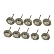 Wheel Brushes Polish Set # Tools 10pcs Wire Rotary Accessories For 22mm 10x