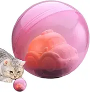 Automatic Cat Ball | Rolling Ball Automatic Cat Enrichment Toys | USB Rechargeable, Turtle Car Shape with Lights & Music for Indoor Games, Exercise Play
