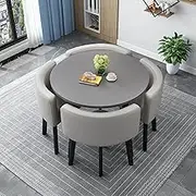 Modern Office Reception Room Club Table and Chair Set for Small Office Conference Room Dining Room Furniture for Kitchen Lounge Living Room Modern Design Comfortable Seating (A)