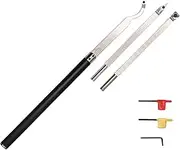 Carbide Tipped Woodturning Tools Wood Turning Tool Set of 3 with Interchangeable Handle for Wood Lathe, 3 Tools with aluminum alloy Grip Handle，Typ：AT03