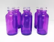 30ml Boston round PURPLE glass bottles 360 TOTAL no dropper caps