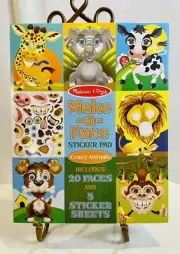 Melissa & Doug Make-a-Face Sticker Pad - Crazy Animals, 20 Faces