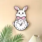 Hanging Little White Rabbit Wall Clock Cute Digital Wall Clock Kids Room