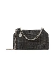Stella McCartney Falabella Embellished Mesh Shoulder Bag One size BLACK