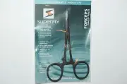 superfly rust resistant stainless steel 5" forceps matte black flyfishing tool