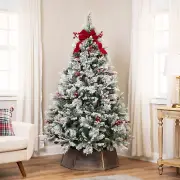 Northlight Real Touch™️ Heavily Flocked Whittaker Spruce Full Artificial