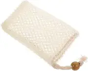 Generic Self-draining Bath Soap Bag Mesh Pouch Soap Saver Exfoliating Material Random Color