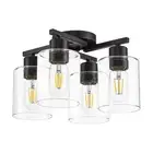Kitchen Lighting Fixtures Ceiling, Black Semi Flush Mount Ceiling Light, Kitc...
