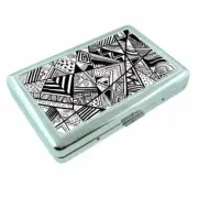 Popular Patterns D8 Silver Metal Cigarette Case RFID Protection Wallet Abstract