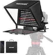 NEEWER Teleprompter X14 II with RT113 Remote & App Control, 14" Beamsplitter, Vertical Adjustable Snap in QR Plate Compatible with 501PL iPhone iPad Tablet Camera Camcorder, Assembly Free
