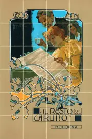 Art Nouveau Ceramic Mural Backsplash Bath Tile #600