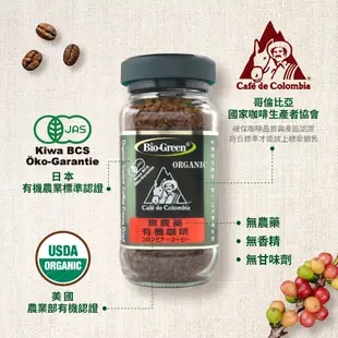 【囍瑞 BIOES】bio-green 阿拉比卡有機即溶可冷泡咖啡(100g/瓶)雙瓶禮盒版 (5.8折)