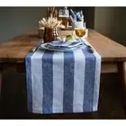 Solino Home Linen Table Runner for Dining, Spring Summer, Luxury, Cabana Stripe