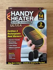 Handy Heater Hand Warmers ULTRA Cordless Rechargeable Lasts 14 Hours BRAND NEW