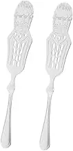 KICHOUSE 2pc Set Stainless Steel Absinthe Strainer Spoon Fine Mesh Filter for Bar Home Parties