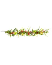 Northlight 5ft Poppy & Eucalyptus Spring Garland