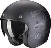 Scorpion Belfast Evo Pique, open face helmet , color: Matt Black/Silver , size: XS