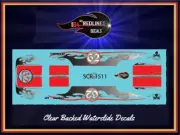 1/64 '62 Chevy Truck "Black Flames in Red" Decal SCR-1511