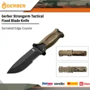 Gerber Strongarm Tactical Fixed Blade Knife - Serrated Edge Coyote #gr5283