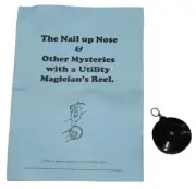 NAIL UP NOSE Match Gag Gimmick Magic Magicians Reel Pull + 12 Tricks Silk Rope