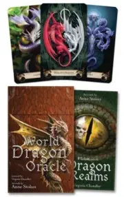 WORLD DRAGON ORACLE Tarot Kit Card Deck & Book Set fantasy art dragons wicca