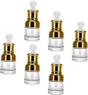 EPIGEIST 6Pcs Essential Oil Dropper Bottles Glass Dispenser for Perfume Aromatherapy and DIY Blends Durable and Safe Empty Containers for Skin Care and Crafting