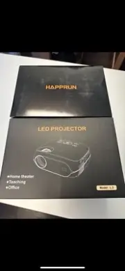 HAPPRUN L2 Portable Projector, WiFi/Bluetooth, 1080P, 100” Screen + Travel Bag
