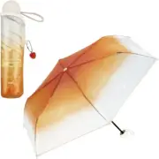 Tabi suru Kissa × Wpc. Cream Soda Folding Vinyl Umbrella 53cm Orange New