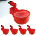 Poultry Automatic Chicken Waterer Drinking Bowls Quail Water Feeder Drinker 4pcs