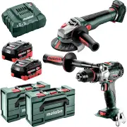 Metabo MET18BL2MB2HD55FJ - 18V Brushless 2 Piece Drill/Grinder Combo Kit (2 x 5.5Ah)