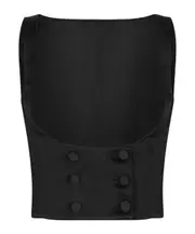Dolce Gabbana Double-Breasted Tuxedo Vest IT40,IT44,IT42 Black