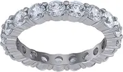 [JewelryWeb] 925 Sterling Silver Womens Round CZ Simulated Diamond Single Row Eternity Engagement Ring 3.5mm6-Eternity-Ring for Women