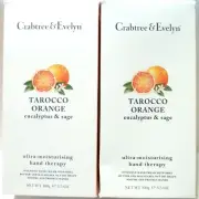 Crabtree & Evelyn TAROCCO ORANGE Ultra-Moisturising Hand Therapy, 3.5 oz, NEW x2
