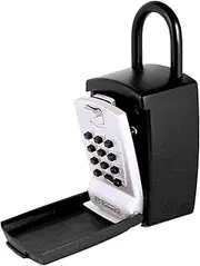 KeyGuard SL-501 Punch Button Large Capacity Key Storage Shackle Lock Box, Black Finish