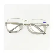 Reading Glasses Women Men Silver Black Metal Frame +6.50 +7.00 +7.50 +8.00