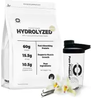 Hydrolyzed Whey Isolate Powder, Vanilla 1 Kilograms
