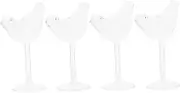BESTYASH Bird Wine Glasses Set 4 Piece Shape Glassware Goblets for Cocktails Wedding