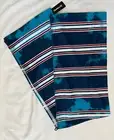 Hurley Beach Towel ~ 100% Cotton ~32" x 64" ~ 1511008 ~ Blues/Red Wht Stripe NWT