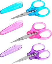 3Pcs Detail Mini Craft Scissors Set Stainless Steel Scissors with Protective Cov