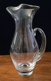 Vintage Orrefors Sweden Crystal Pitcher Intermezzo Blue Drop 44 oz Signed NWT