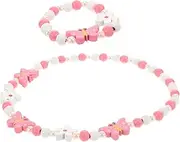 [MOBUTOFU] 1 Set Butterfly Jewelry Set for Creative Beaded Necklace and Bracelet Kit for Birthday and Theme Parties Fun and Comfortable Accessories for Dress Up