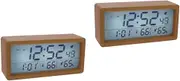 Zerodeko 1Set Alarm Clock with Temperature and Humidity Display Stylish Wall Mounted Design for Home Office and Hotel Use Lightweight and Convenient for Daily Needs