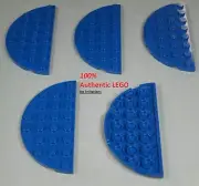 LEGO NEW 4x8 Blue Plate Round Half Circle (5x) 6186378 Brick 22888
