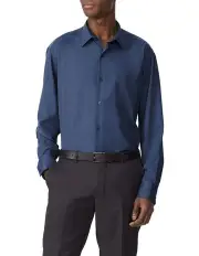 [Van Heusen] Classic Plain Twill Shirt in Navy