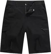 [BALWUKO] Men's Quick Dry Cargo Hiking Shorts Stretchy Lightweight 5 Pockets Camping Cycling Fishing Work Shorts