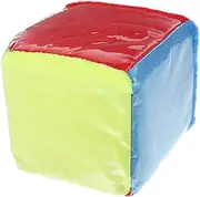HANABASS Large Plush Dice Cognitive Learning Aid Portable Gaming Dice with Clear Pocket for Color and Shape Learning for Parties and Educational Play